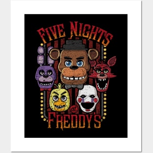 Five Night's at Freddy's Vintage Style Posters and Art